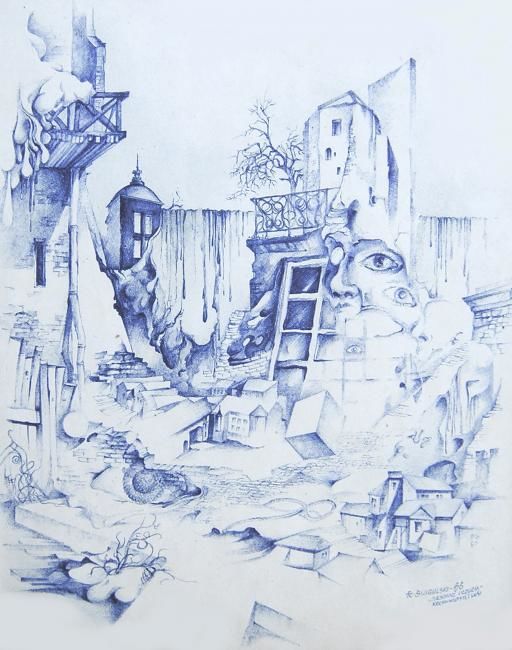 Dibujo titulada "MIXED FELLINGS" por Radek Inny, Obra de arte original, Bolígrafo