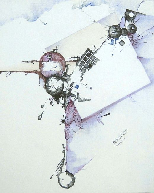 Dibujo titulada "LOST PLANETS 1" por Radek Inny, Obra de arte original, Otro