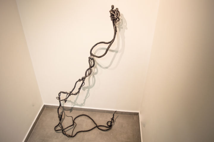 Sculpture titled "Flowering of love" by Radek Svoboda, Original Art, Metals
