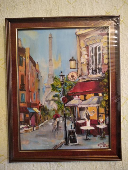 Painting titled "Париж" by Алла Радецкая, Original Art, Oil