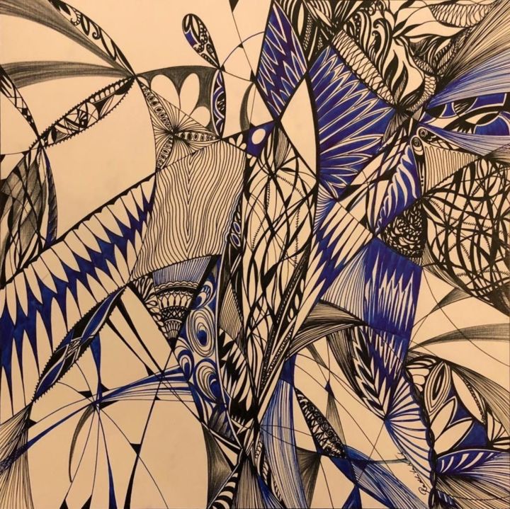 Drawing titled ""Meraki"" by Radhika Naik, Original Art, Ballpoint pen