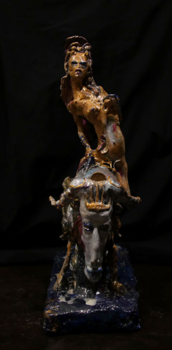 Escultura titulada "Baal and Jezebel" por Luka Noizevul, Obra de arte original, Arcilla