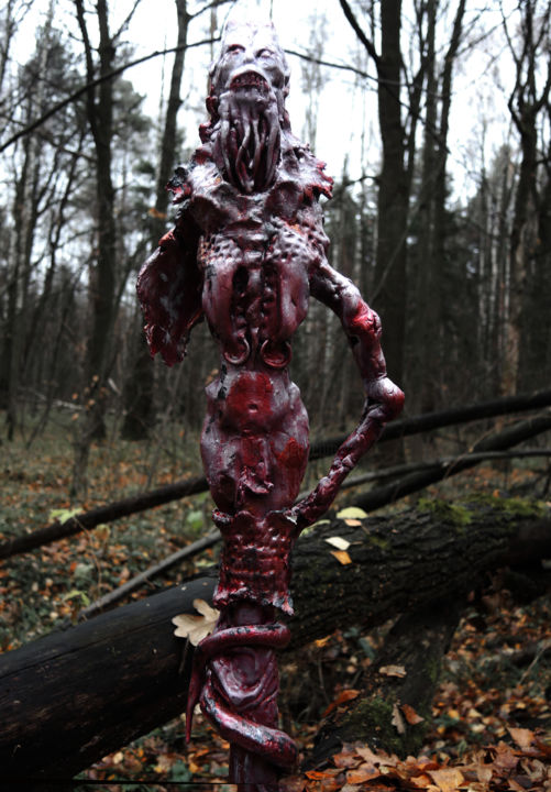 Sculpture intitulée "Mushussu" par Luka Noizevul, Œuvre d'art originale, Argile