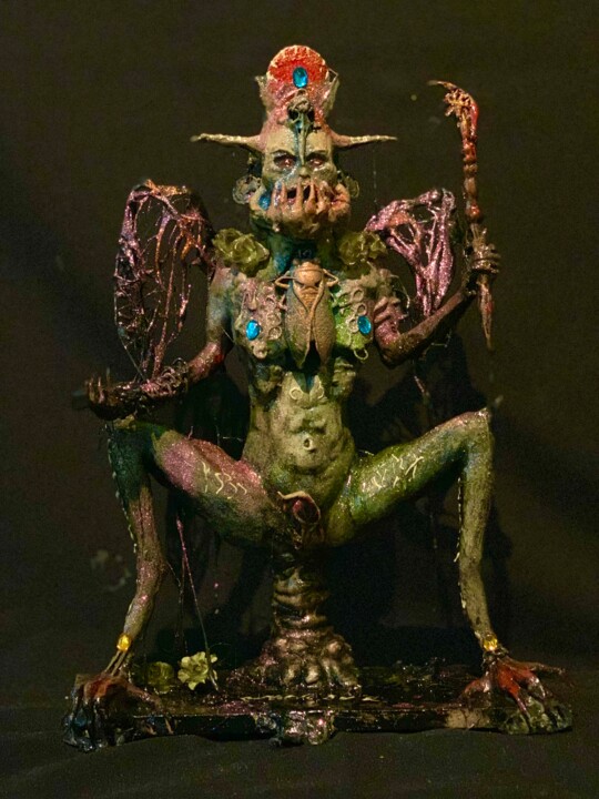 Sculpture intitulée "Beelzebub" par Luka Noizevul, Œuvre d'art originale, Argile
