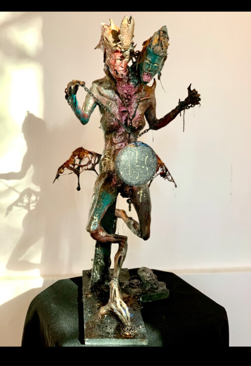 Sculpture intitulée "Mirror of desires" par Luka Noizevul, Œuvre d'art originale, Argile