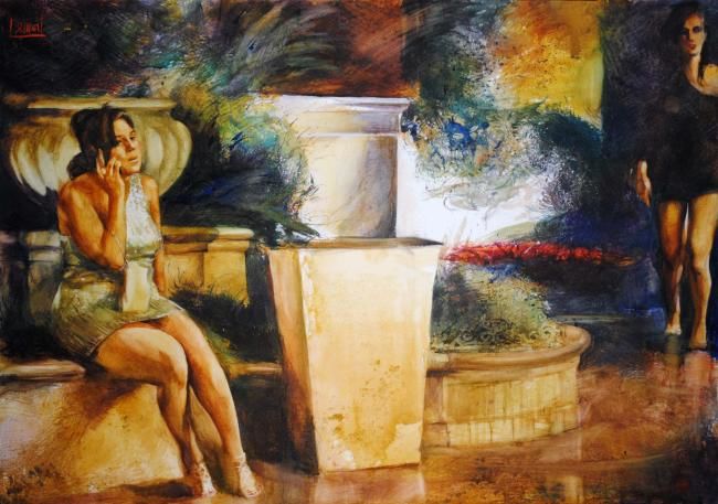 Painting titled "vegas time 2 am" by Gregory Radionov, Original Artwork