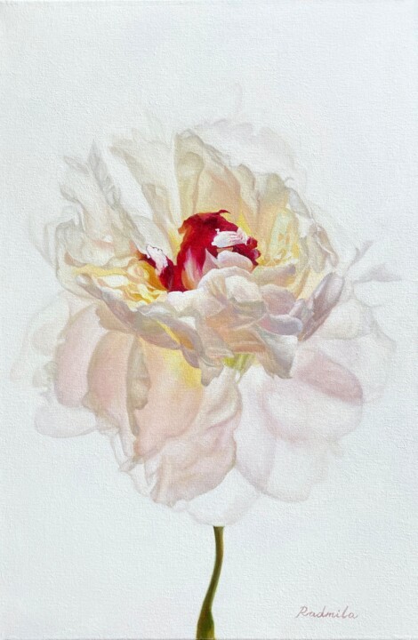 Ζωγραφική με τίτλο "Sensual Blossom" από Radmila Lipska, Αυθεντικά έργα τέχνης, Λάδι Τοποθετήθηκε στο Ξύλινο φορείο σκελετό
