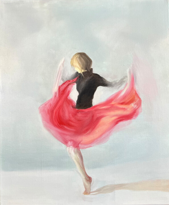 Картина под названием "Dancer" - Radmila Lipska, Подлинное произведение искусства, Масло Установлен на Деревянная рама для н…