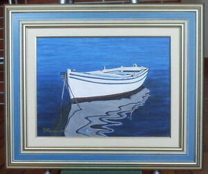 Painting titled "Boat with shadow" by Radomir Goldoni, Original Artwork, Oil
