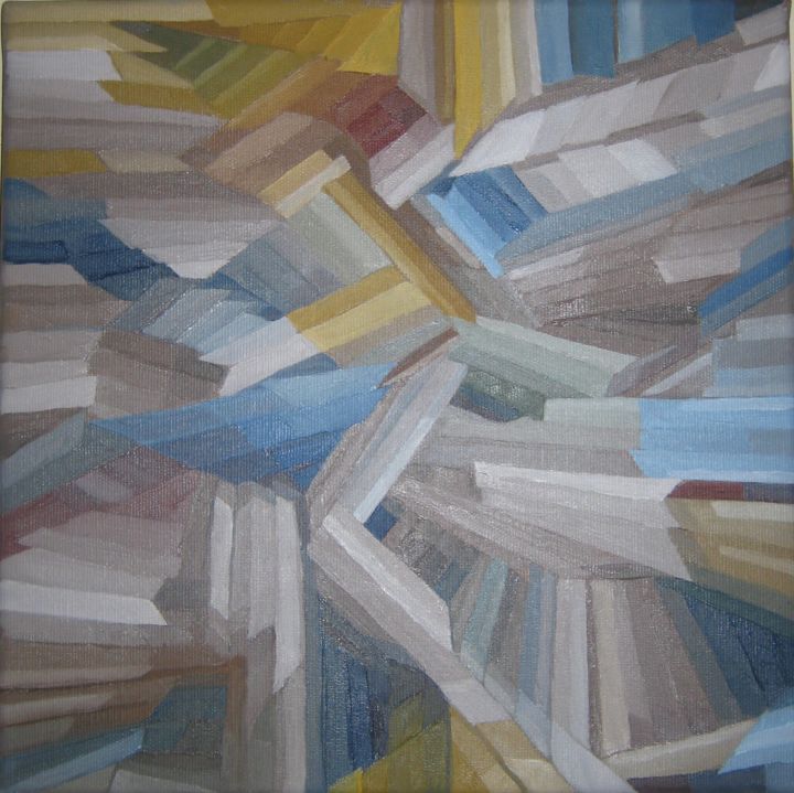 Pintura intitulada "Abstract GB" por Predrag Radovanovic, Obras de arte originais, Óleo