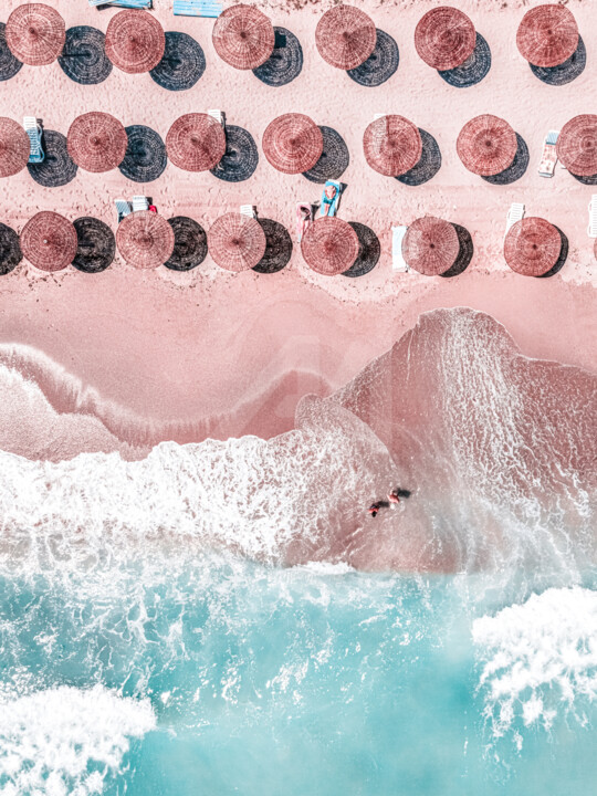 Photography titled "People On Beach Aer…" by Radu Bercan, Original Art, Digital Photography