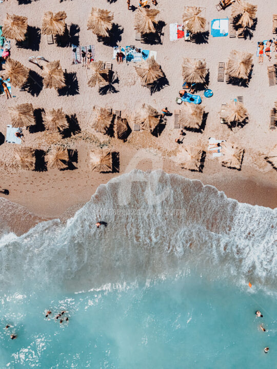 Fotografia zatytułowany „Aerial Ocean Beach…” autorstwa Radu Bercan, Oryginalna praca, Fotografia cyfrowa