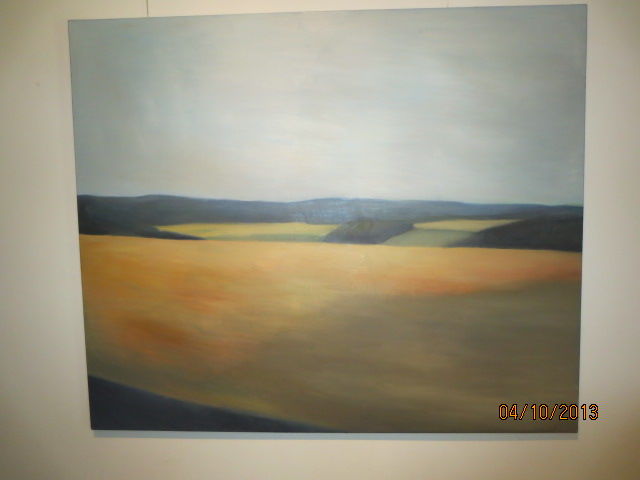 Schilderij getiteld "paysage" door Raf Peeters, Origineel Kunstwerk