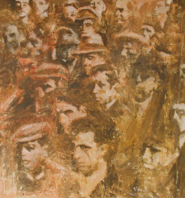 Peinture intitulée "GUERRA CIVIL 1" par Rafael Mora Montes, Œuvre d'art originale