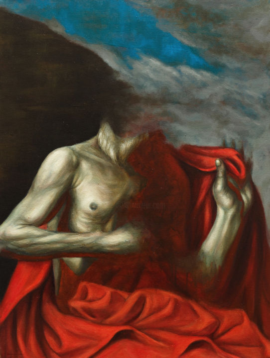 Painting titled "Broken perception o…" by Rafael Pascuale Zamora, Original Artwork, Oil