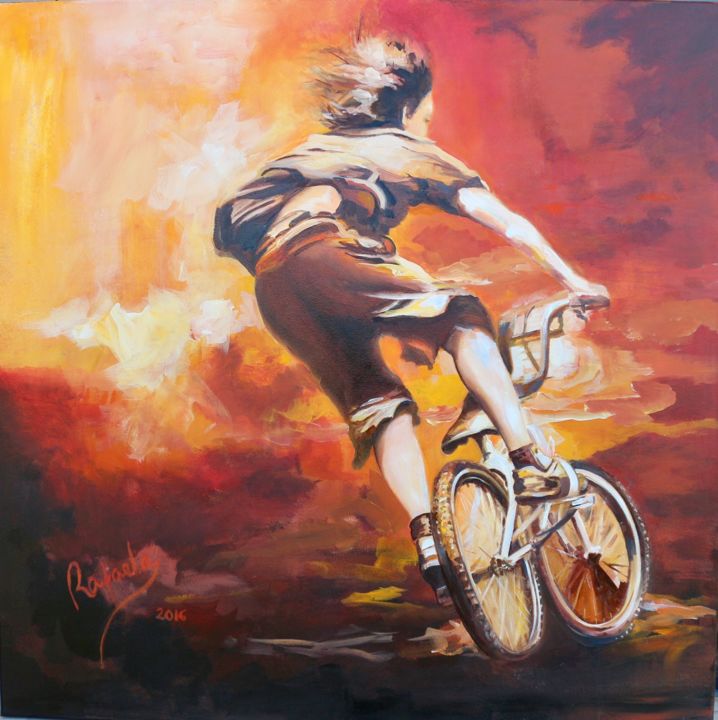 Painting titled "Running wild" by Rafaela Silva, Original Artwork, Acrylic