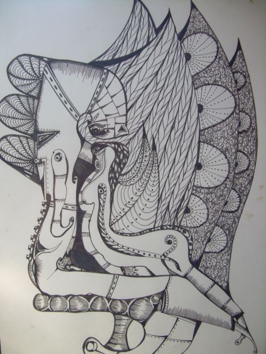 Drawing titled "El coito." by Piedehierro., Original Artwork. 