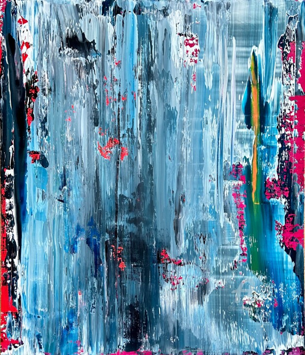 Painting titled "Abstract Emotion Mi…" by Rafal Dobosz, Original Artwork, Oil