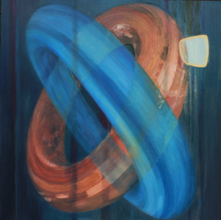 Картина под названием "The elipse of the d…" - Rafał Labijak, Подлинное произведение искусства, Масло
