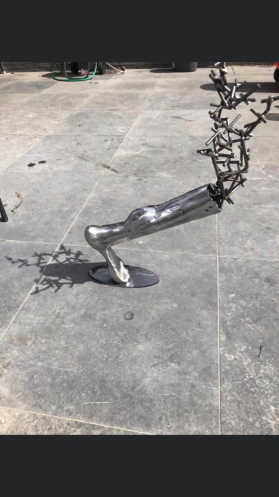 Escultura titulada "''un''perfect" por Rafal Lesiak (MetaLove), Obra de arte original, Metales