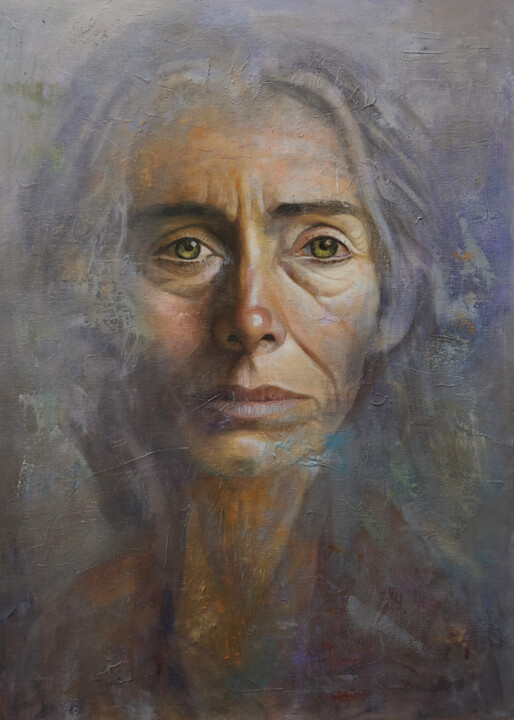 Painting titled "Fading" by Rafał Stryjecki, Original Artwork, Oil