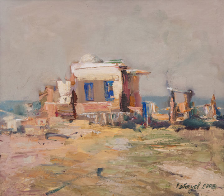 Malerei mit dem Titel "Abandoned House" von Rafayel Muradov, Original-Kunstwerk, Öl