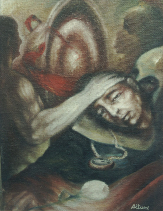 Pittura intitolato "tempo" da Raffaele Altieri, Opera d'arte originale, Olio