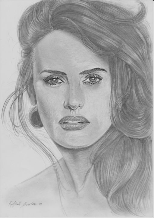 Drawing titled "attrice.jpg" by Raffaele, Original Artwork