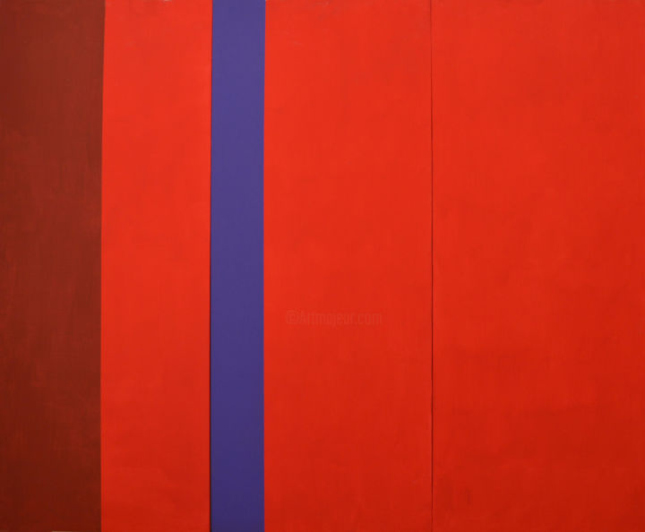 Peinture intitulée "Dominante rossa" par Raffaele Iannone, Œuvre d'art originale, Acrylique