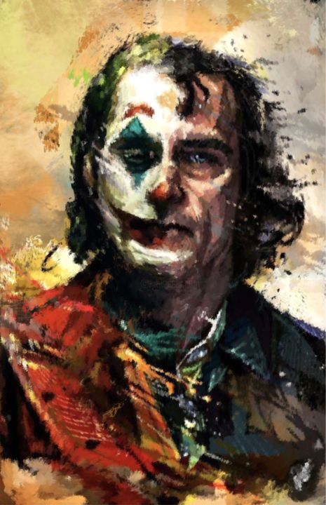 Pittura intitolato "Joker" da Raffaella Volpiano, Opera d'arte originale, Olio Montato su Telaio per barella in legno