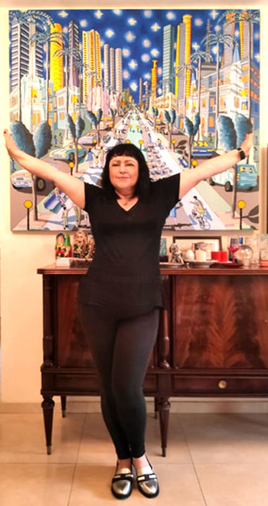 Картина под названием "anat angel israeli…" - Raphael Perez, Подлинное произведение искусства, Акрил