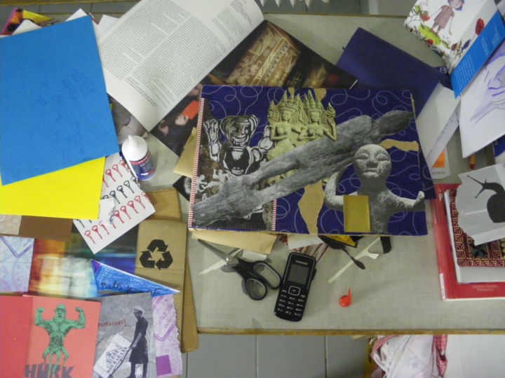 Photography titled "table de collage_2" by Rahsan, Original Artwork