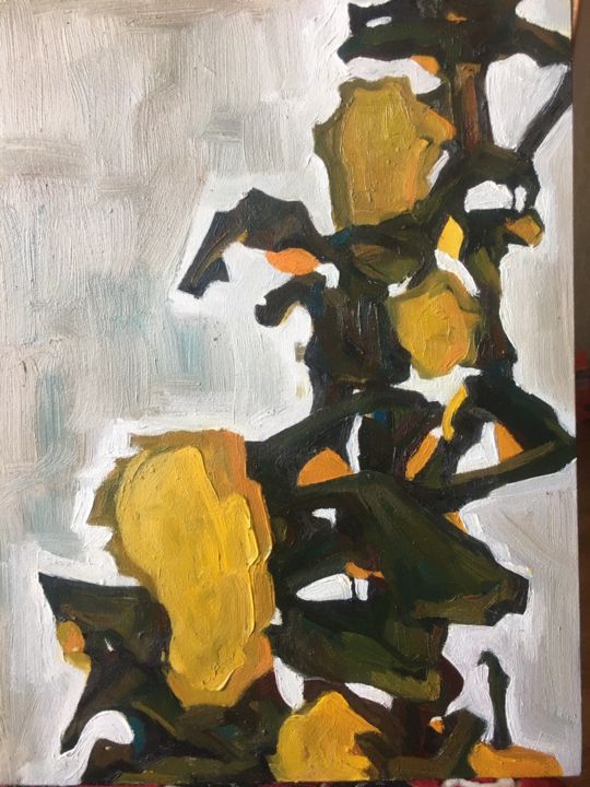 Painting titled "Sunflowers" by Raik Marko, Original Art, Oil