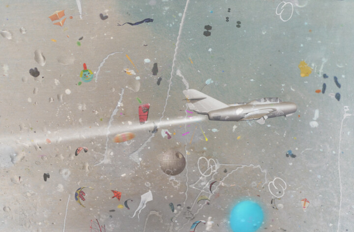 Digital Arts με τίτλο "Débris spatiale" από Raimo Bergt, Αυθεντικά έργα τέχνης, Ψηφιακό Κολάζ