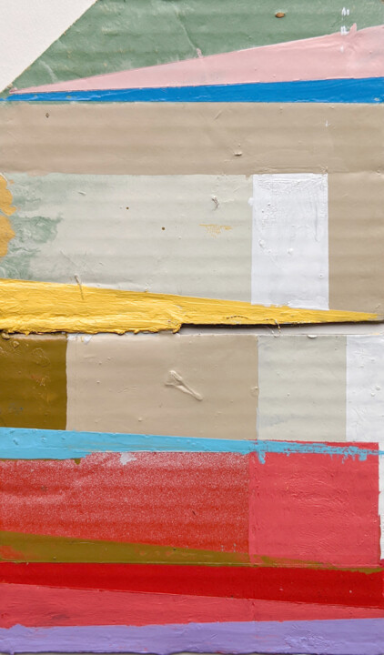Pittura intitolato "Blocks" da Raimo Bergt, Opera d'arte originale, Acrilico Montato su Cartone