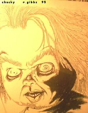 Dibujo titulada ""Chucky" by R. Gibbs" por Rainbow Sherbert, Obra de arte original