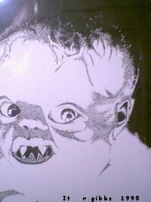 Drawing titled ""It" by R. Gibbs" by Rainbow Sherbert, Original Artwork