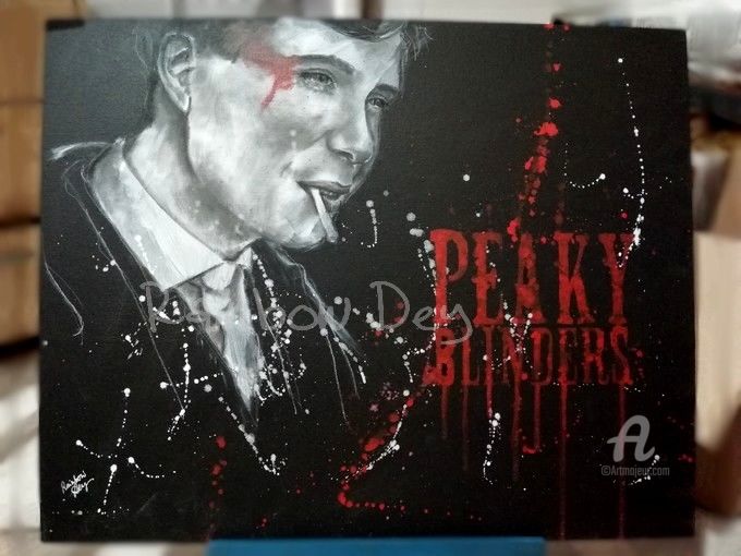 Peinture intitulée "Peaky Blinders" par Rainbow Dey, Œuvre d'art originale