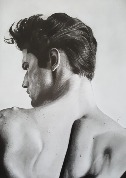 Drawing titled "Don't look back" by Raissa Levati Pelegrim, Original Artwork, Graphite