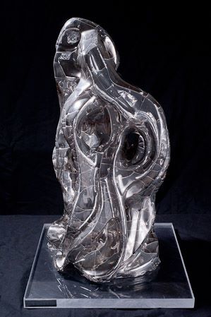 Скульптура под названием "San-Graal" - Raja Graal, Подлинное произведение искусства, Терракота