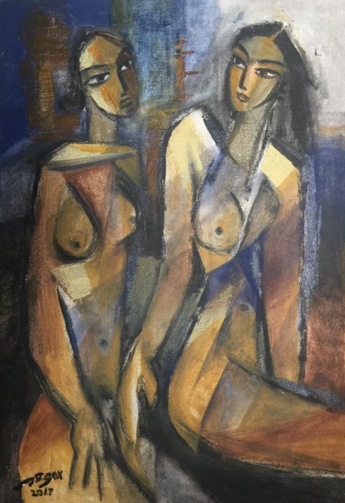 Painting titled "afb0c77e-459f-464c-…" by Raja Segar, Original Art, Acrylic