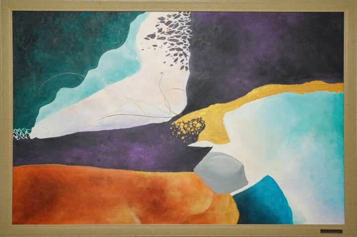 Painting titled "Earthly Paradise" by Rajnish Wadhwa, Original Artwork, Acrylic Mounted on Other rigid panel