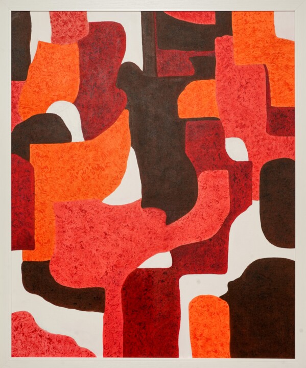 Картина под названием "A Base of Affection" - Rajnish Wadhwa, Подлинное произведение искусства, Акрил Установлен на Другая ж…