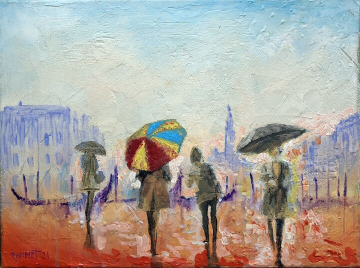 제목이 "Summer Rain in Veni…"인 미술작품 Rakhmet Redzhepov로, 원작, 기름