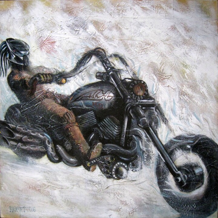 Painting titled "Cold Fury" by Rakhmet Redzhepov, Original Artwork, Acrylic Mounted on Wood Stretcher frame