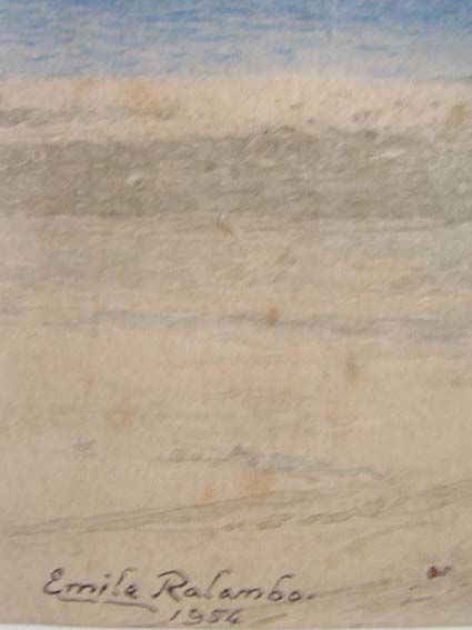 Pittura intitolato "Fort désert madagas…" da Ralambo, Opera d'arte originale