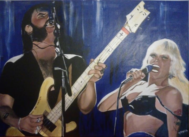 Painting titled "Lemmy e Wendy" by Daniela Politi, Original Artwork, Acrylic