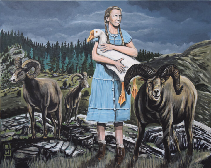 Painting titled "Glück" by Ralph Hackeland, Original Art, Acrylic