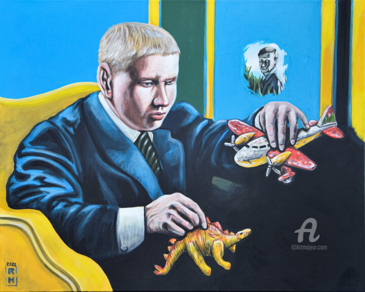 Malerei mit dem Titel "Das Spiel" von Ralph Hackeland, Original-Kunstwerk, Acryl