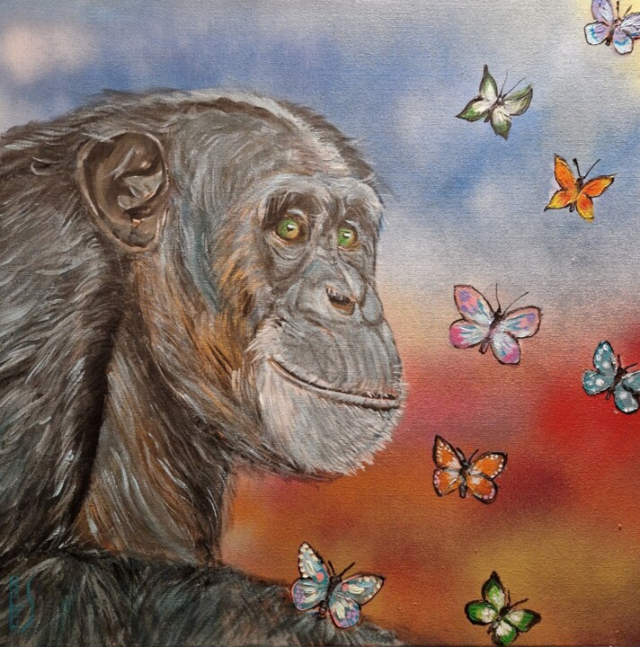 Pintura titulada "L'effet papillon (1)" por Ralph Spegelaere, Obra de arte original, Acrílico